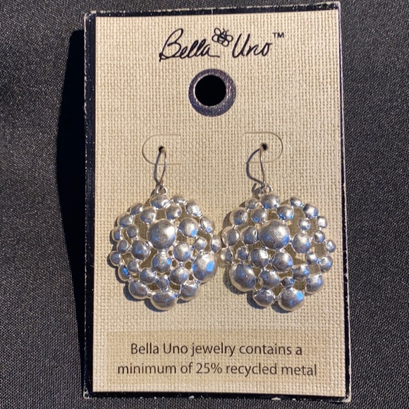 Recycled Metal Contemporary Earrings - Picture 2 of 4